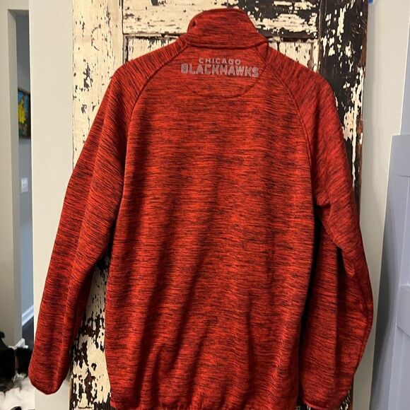 Chicago Blackhawks NHL Hockey Men’s Full Zip Red and Black Jacket. Size Large. - Picture 2 of 8